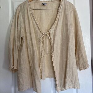 Match Point Linen Lagenlook Layering Jacket